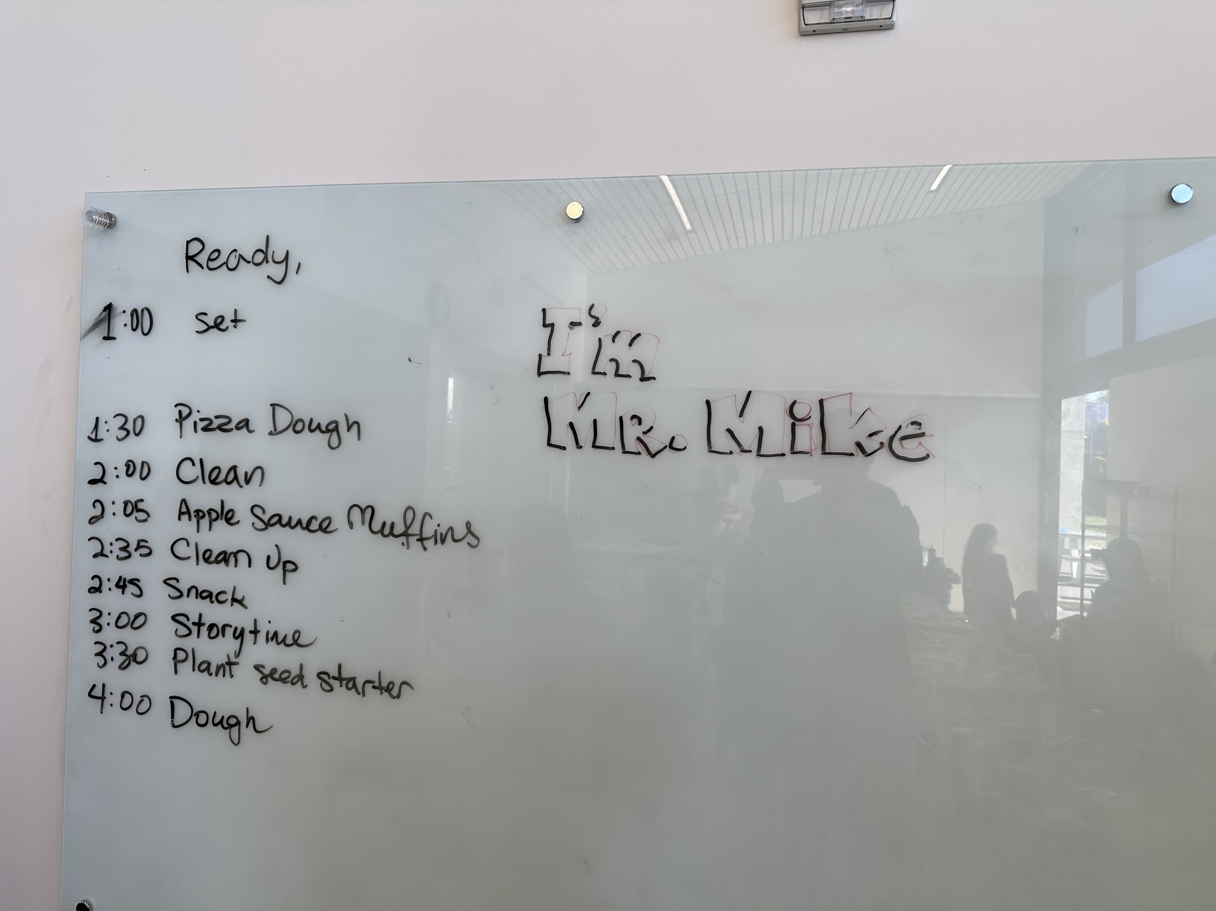 Agenda for the Ready Set Dough camp at the Schulz Museum