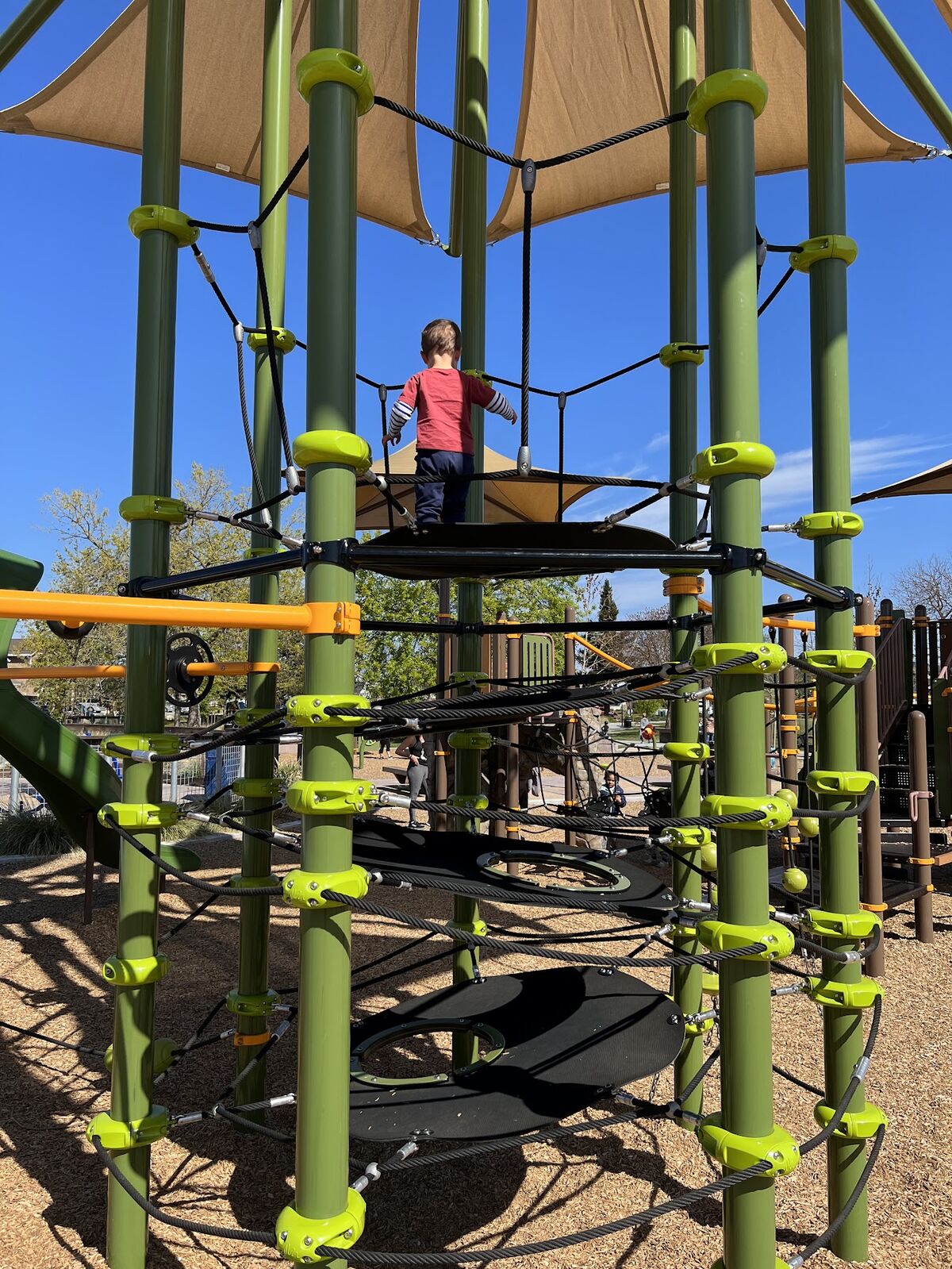 Climbing structure at Coffey Park